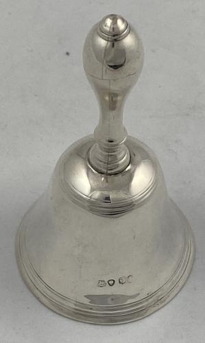 Victorian silver table bell 1837