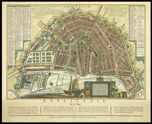 A rare plan of Amsterdam