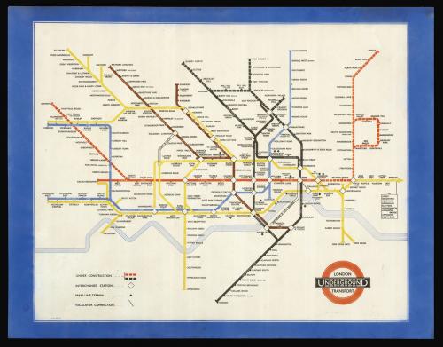 Beck's tube map poster from 1939