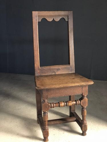 Early 18th century oak childs chair