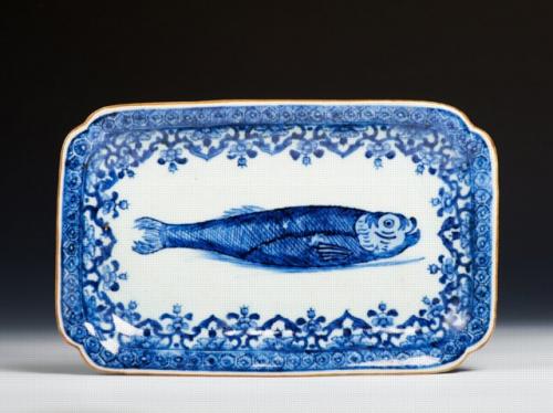 Chinese export porcelain herring dishes, circa 1720, Kangxi reign, Qing dynasty