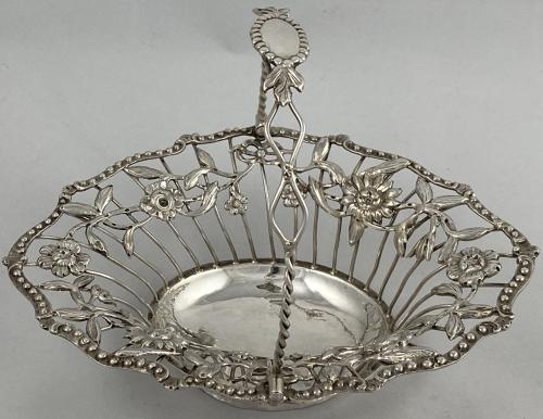 George III Antique silver sweet basket 1767 Thomas Foster London