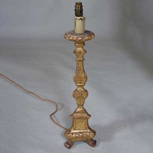 Antique Altarstick Lamp