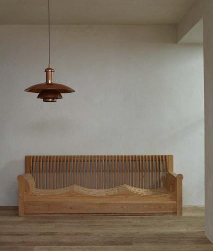 Slatted Pine Sofa by Mario Ceroli