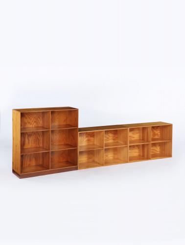 Set of 3 Pine Bookcases by Mogens Koch