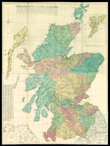 Dorret's Landmark Wall Map of Scotland