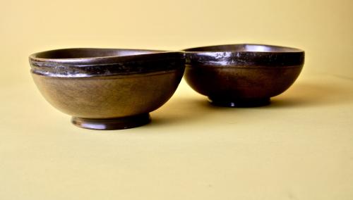 A Pair of Sycamore Cawl Bowls, mid 19th century