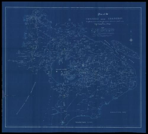 Cyanotype plan of Shanghai