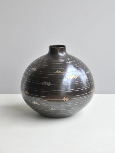 1960's Bronze Vase by Akashi Yoshihiro