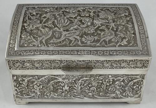 Antique Persian Silver Casket