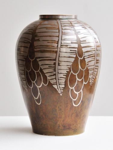 Art Deco Dinanderie Vase by Paul Mergier
