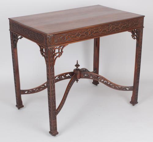 George III period mahogany silver table