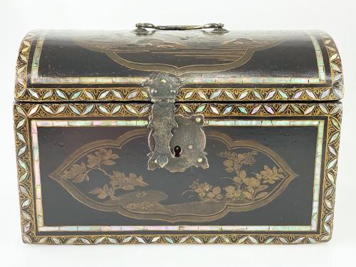 Namban lacquer casket. Japanese, Momoyama period, late 16th - early 17th century