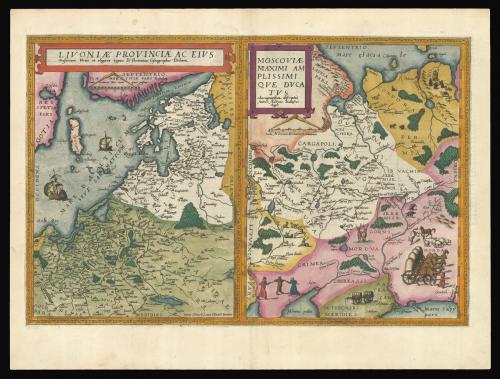 De Jode's rare map of Russia in full original colour