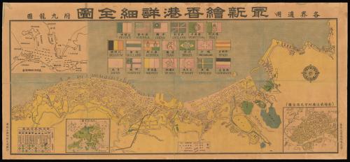 Large plan of 1930s Hong Kong showing the cyclone scale