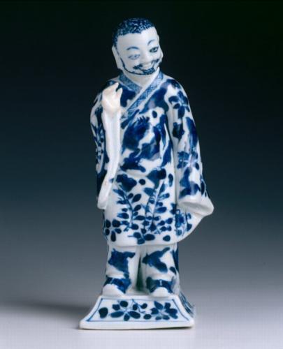 Chinese export porcelain model of a Taoist immortal. Circa 1680, Kangxi reign, Qing dynasty