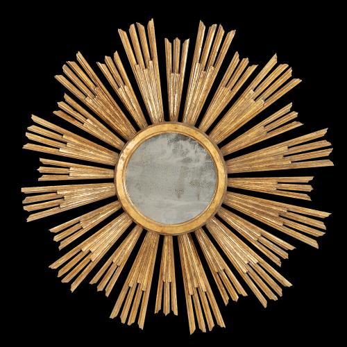 A Giltwood Sunburst Mirror of Large Scale