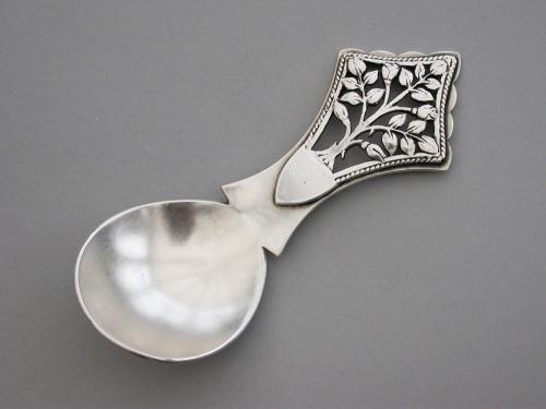 Arts & Crafts Silver 'Tree of Life' Caddy Spoon