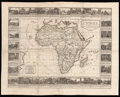 Bailleul's rare wall map of Africa