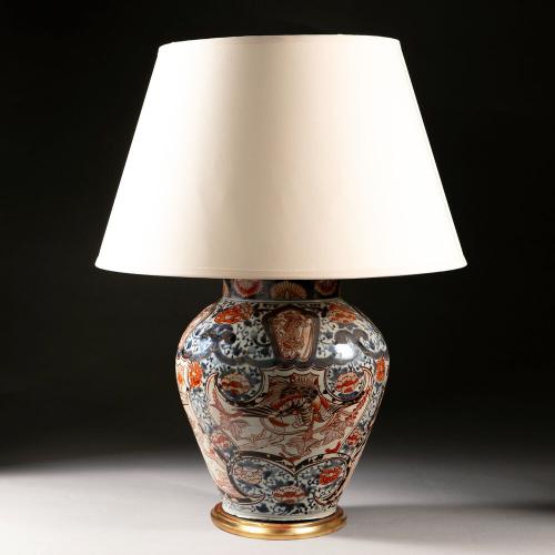 A Mid 19th Century Imari Vase as a Lamp