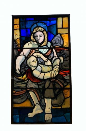 Madonna and Child, Stained Glass Window