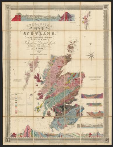 Knipe's rare geological map of Scotland