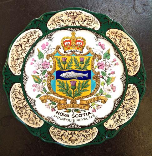 Wedgwood Pottery Canadian Series Plate, Annapolis Royal, NS, Dated 1908