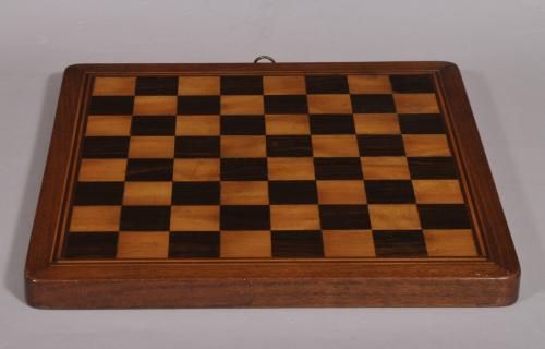 S/4128 Antique 19th Century Chess/Draughts Board