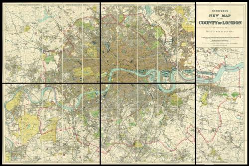 Stanford's five sheet map of London