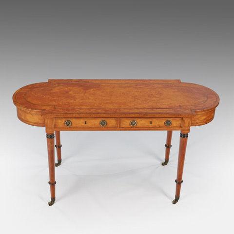 George III Period Satinwood Library/Writing Table