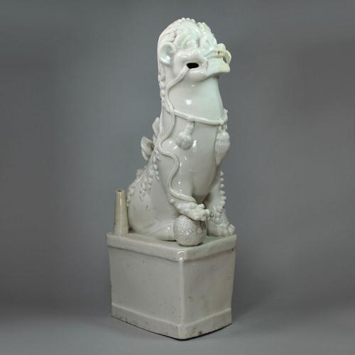Chinese blanc de chine dog of Fo, 18th century