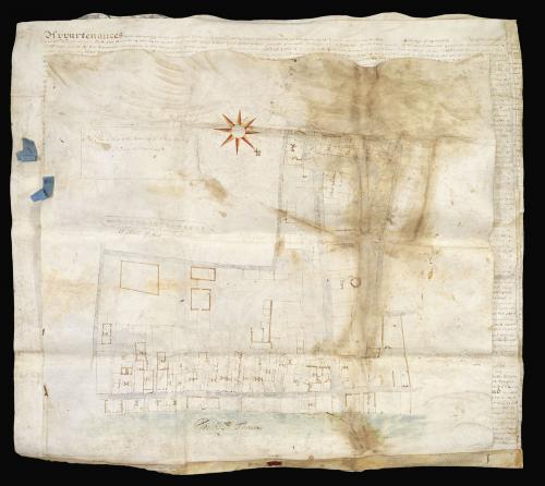 Eighteenth century manuscript map of Shad Thames, London