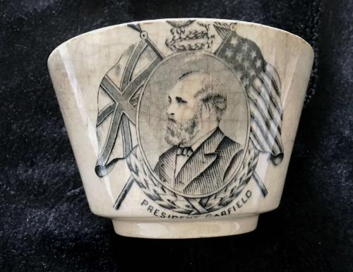 English Commemorative President James Garfield Pottery Bowl, Circa 1881-82