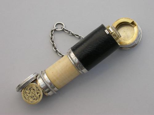 Victorian Silver Combined Scent Bottle Vinaigrette