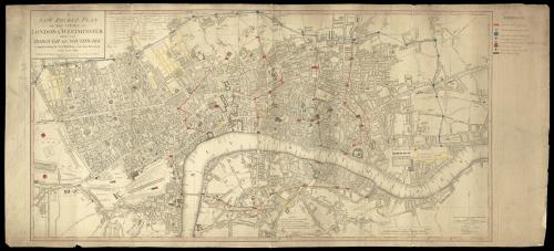 Plan of London showing troop dispositions