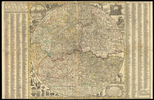Willdey's rare map of the environs of London