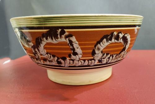 Mocha Creamware Bowl Circa 1800