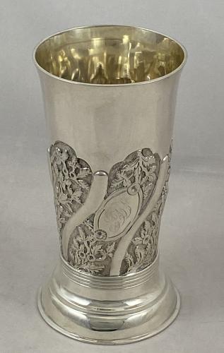 Wakely and Wheeler Victorian silver vase 1890