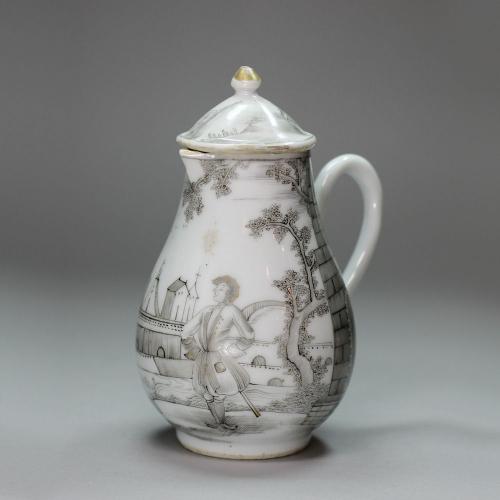 Chinese grisaille cream jug and cover, Qianlong (1736-95)
