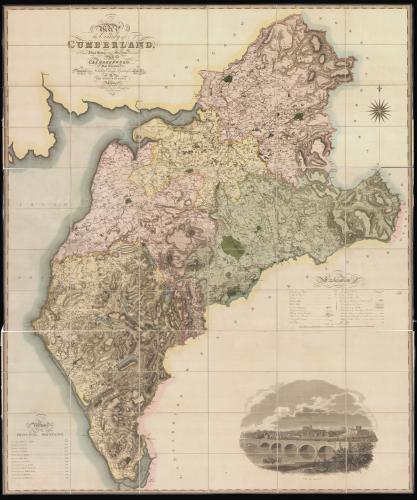 Cumberland - Greenwood's large-scale map of Cumberland