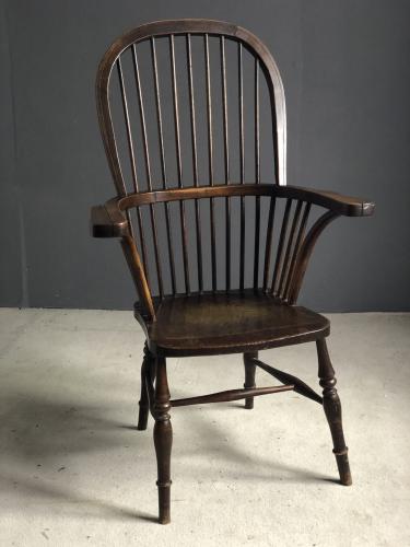 Large ash and elm stick back Windsor Chair