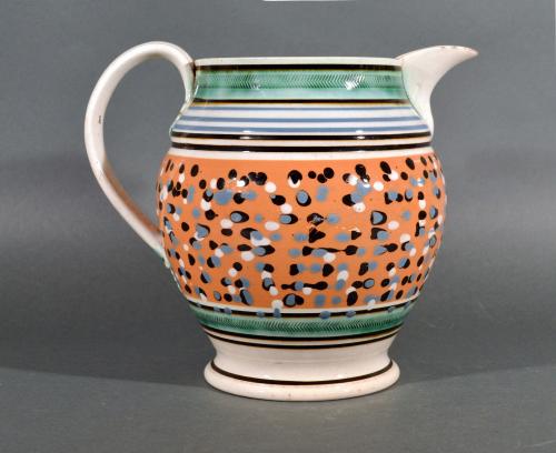 Mocha Pottery Jug, English, Circa 1825