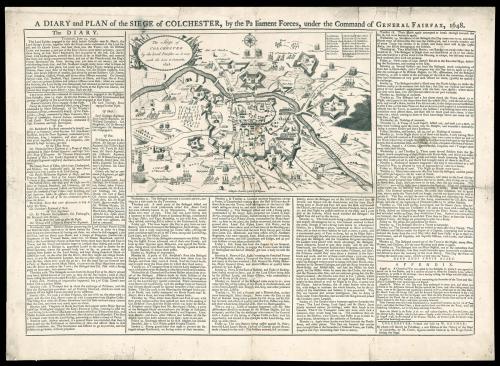 Rare broadsheet of the Siege of Colchester