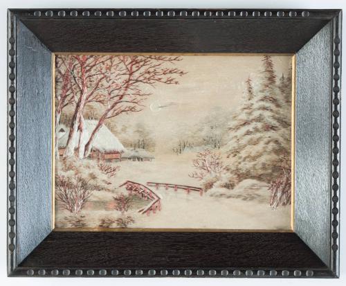 Meiji Period Embroidered Silk Picture