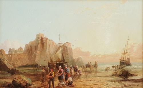 James Webb (British 1825-1895) Bringing in the Catch 