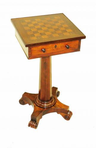 19th Century Regency Rosewood Chess Table