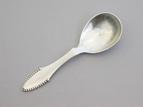 George V Danish Silver Caddy Spoon