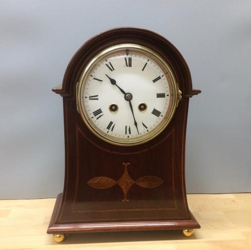Art Nouveau French Mahogany Mantel Clock