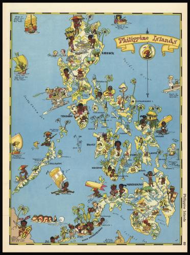 A pictorial map of the Philippines