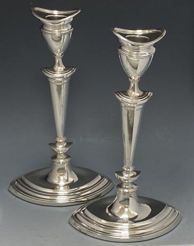 Goldsmiths and Silversmiths Georgian silver candlesticks 1902